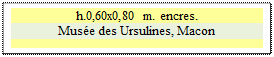 Zone de Texte: h.0,60x0,80 m. encres.
Muse des Ursulines, Macon

