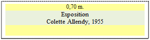 Zone de Texte: 0,70 m.
Exposition 
Colette Allendy, 1955

