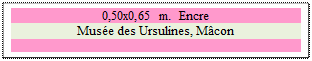 Zone de Texte: 0,50x0,65 m.  Encre
Muse des Ursulines, Mcon

