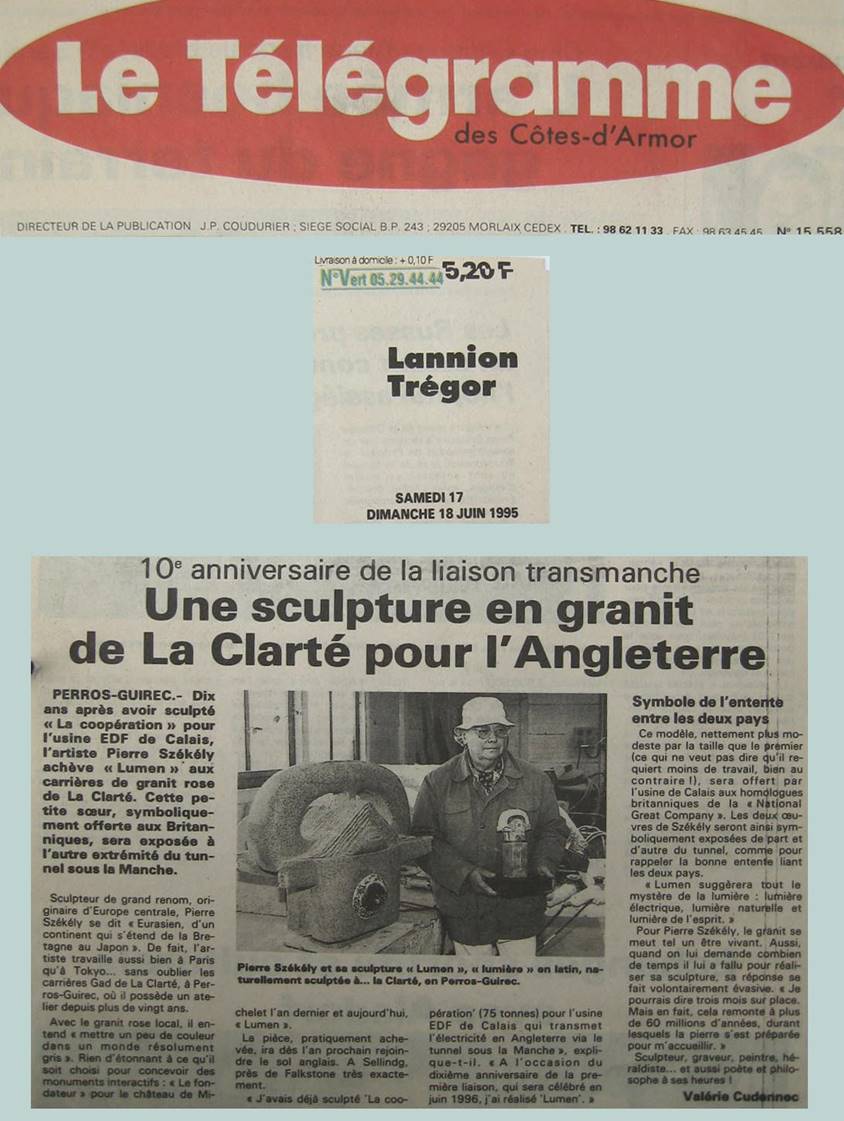 Le Tlgramme des Ctes d'Armor 17 juin 1995